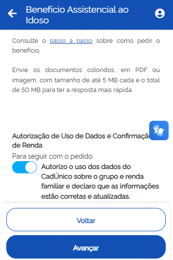 BPC/Loas: requisitos, como pedir e o que fazer se for negado 4 Autorizar uso de dados do CadÚnico no BPC