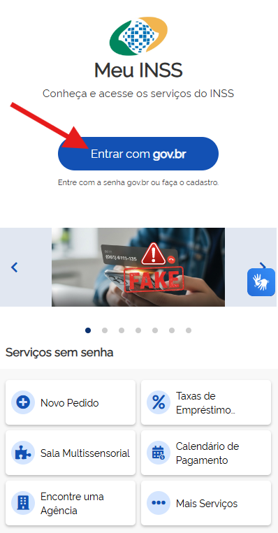 entrar com gov br meu inss