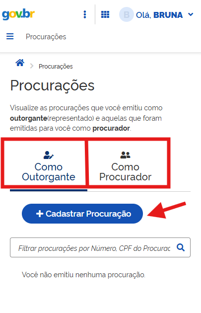 outorgante procurador