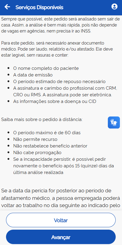 serviços disponíveis meu inss benefícios por incapacidade